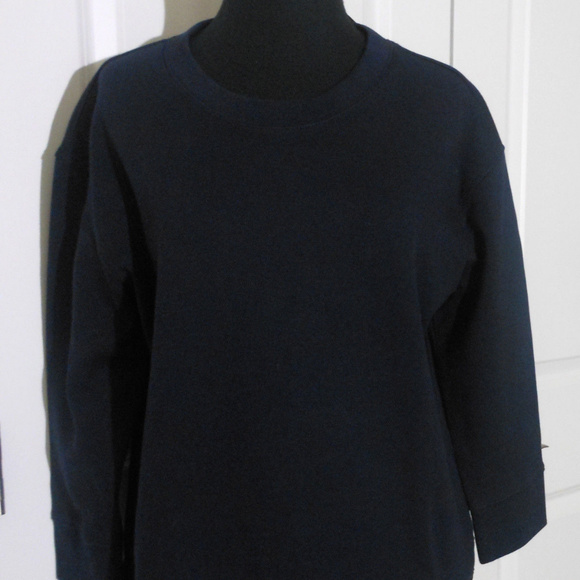 J CREW Sequin Trim Sweatshirt S NWT NAVY - Picture 5 of 7